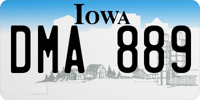 IA license plate DMA889