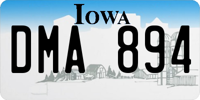 IA license plate DMA894