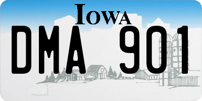 IA license plate DMA901