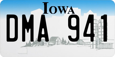 IA license plate DMA941