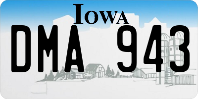 IA license plate DMA943