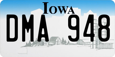 IA license plate DMA948