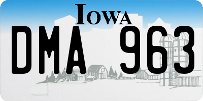 IA license plate DMA963