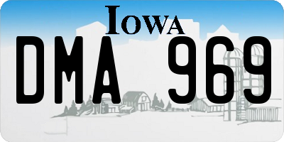 IA license plate DMA969