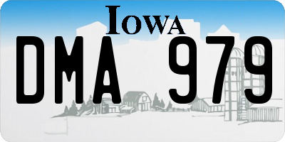IA license plate DMA979