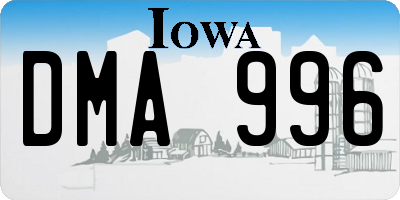 IA license plate DMA996