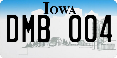 IA license plate DMB004