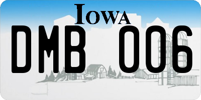 IA license plate DMB006