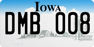 IA license plate DMB008
