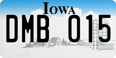 IA license plate DMB015