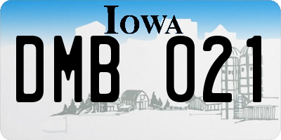 IA license plate DMB021