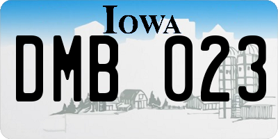 IA license plate DMB023