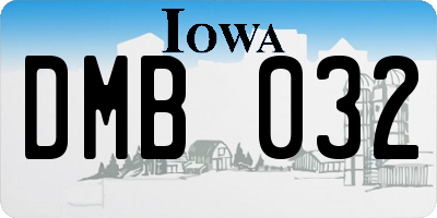 IA license plate DMB032