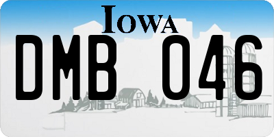 IA license plate DMB046