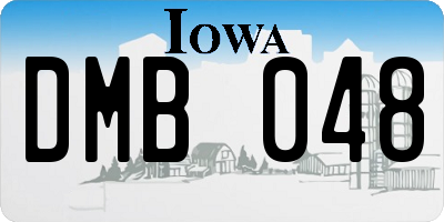 IA license plate DMB048