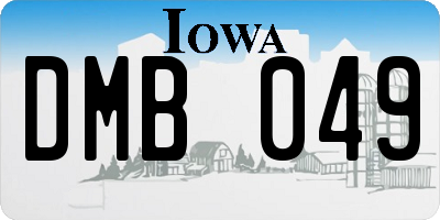 IA license plate DMB049