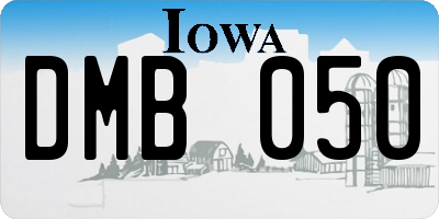 IA license plate DMB050