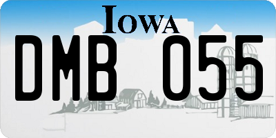 IA license plate DMB055