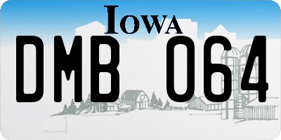 IA license plate DMB064