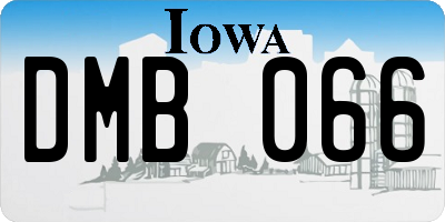 IA license plate DMB066