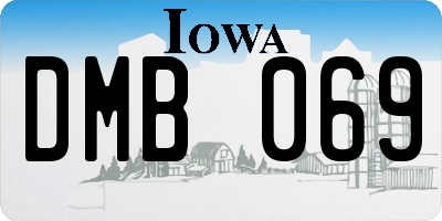 IA license plate DMB069
