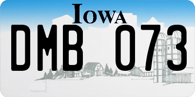 IA license plate DMB073