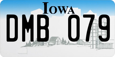 IA license plate DMB079