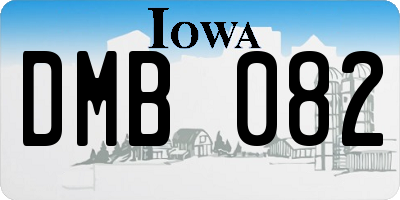 IA license plate DMB082