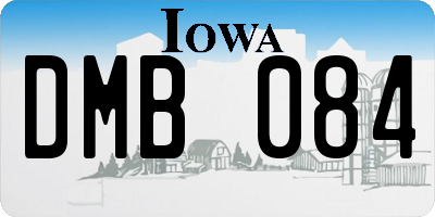 IA license plate DMB084