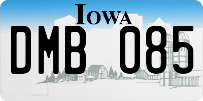 IA license plate DMB085