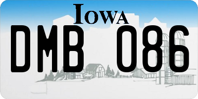 IA license plate DMB086