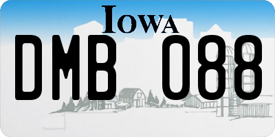 IA license plate DMB088