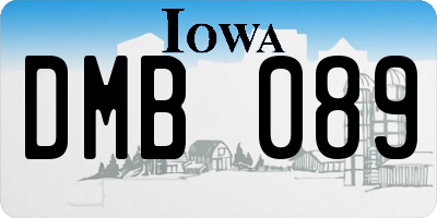 IA license plate DMB089