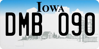 IA license plate DMB090