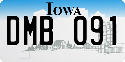 IA license plate DMB091