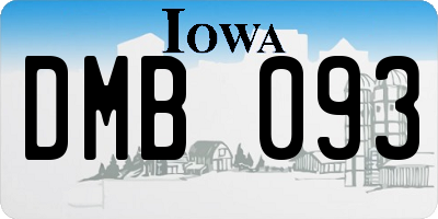 IA license plate DMB093