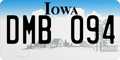 IA license plate DMB094