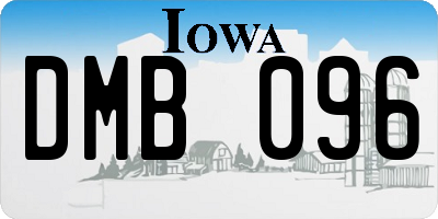 IA license plate DMB096