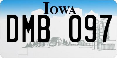 IA license plate DMB097