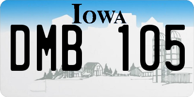 IA license plate DMB105
