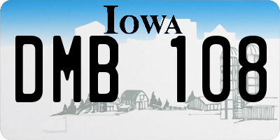 IA license plate DMB108