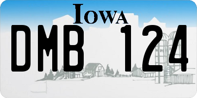 IA license plate DMB124