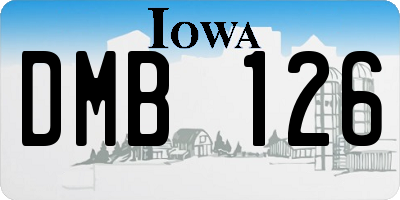 IA license plate DMB126