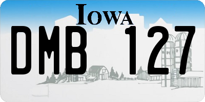 IA license plate DMB127