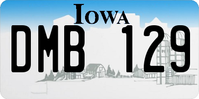 IA license plate DMB129