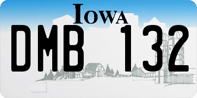 IA license plate DMB132