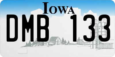 IA license plate DMB133