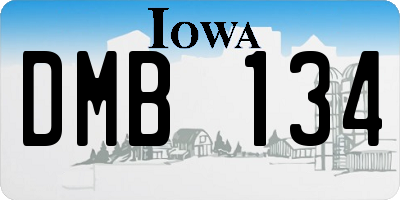 IA license plate DMB134