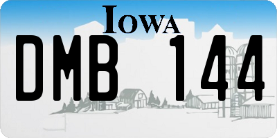 IA license plate DMB144