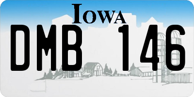 IA license plate DMB146